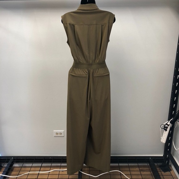 Athleta Wide Leg Jumpsuit Womens 6 Green Sleeveless Granola Earthy Boho - Picture 7 of 12